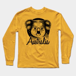 Australia Animal Gift - Koala Vintage Style Design Long Sleeve T-Shirt